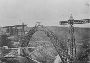 black and white photo viaduc de garabit 1884